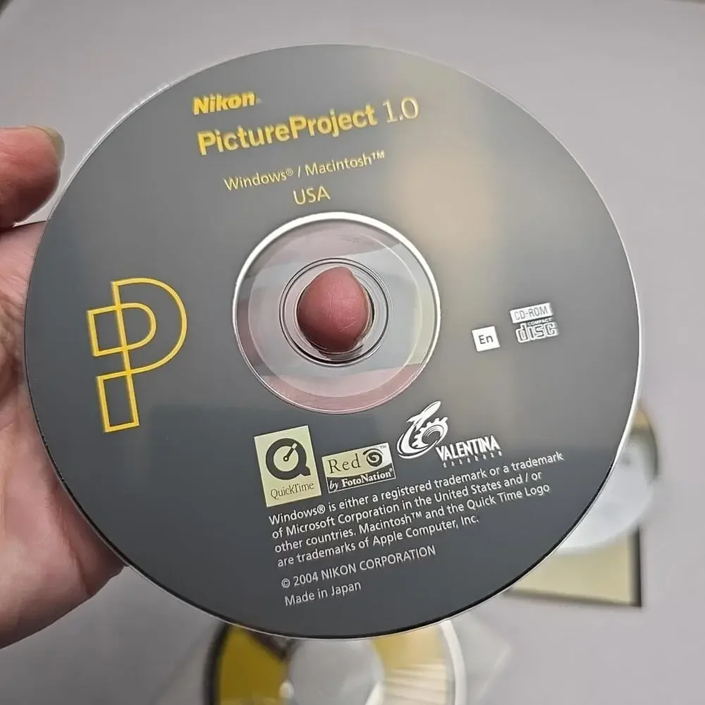 Nikon PictureProject Picture Project 1.0 CaptureCD-ROM Windows Mac NSA Software